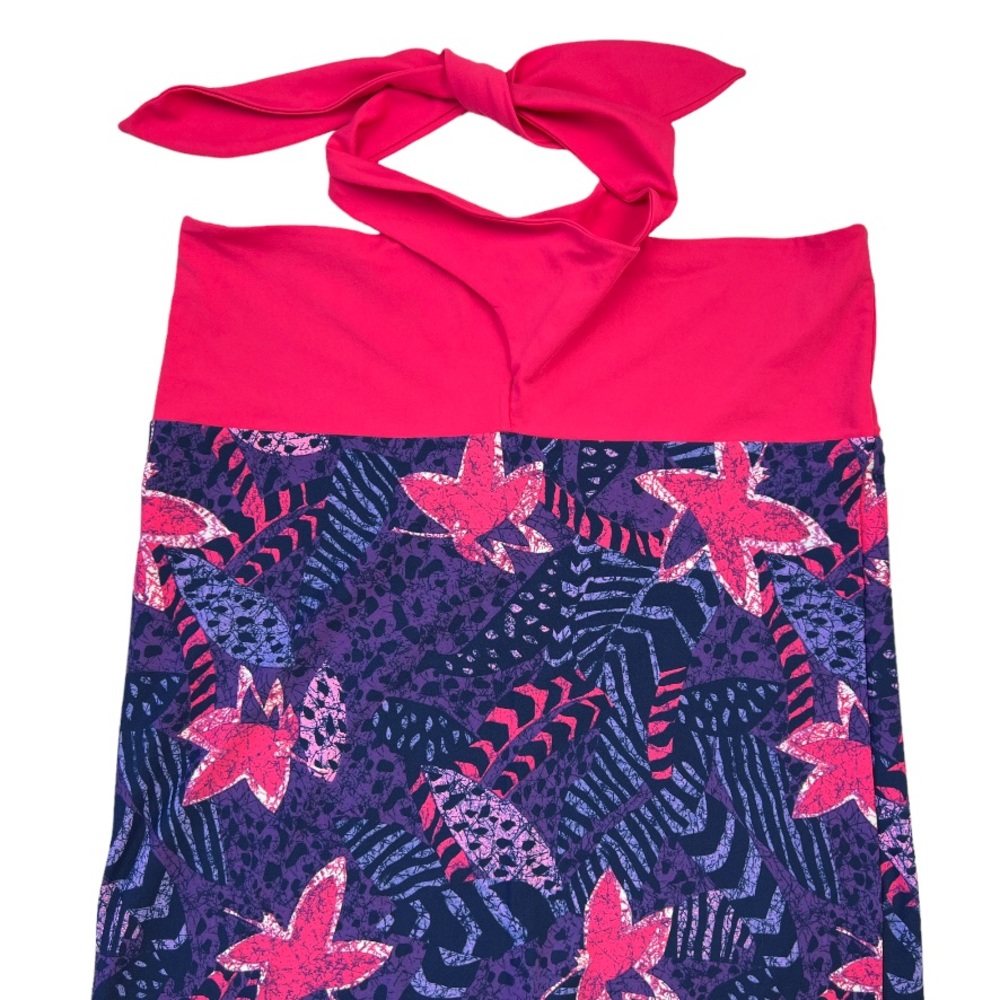 Coolibar UPF 50+ Pink/ Purple Floral Halter Neck Sun Dress Women’s Sz: L